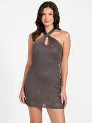 Minka Keyhole Lurex Sweater Dress