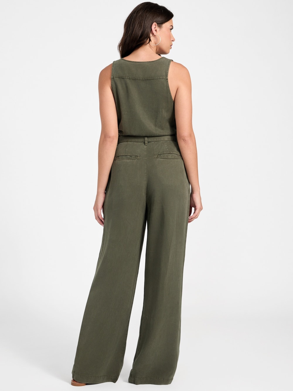 Madelyn Sleeveless Twill Jumpsuit