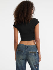 GUESS Originals Eco Raw Edge Rhinestone Tee