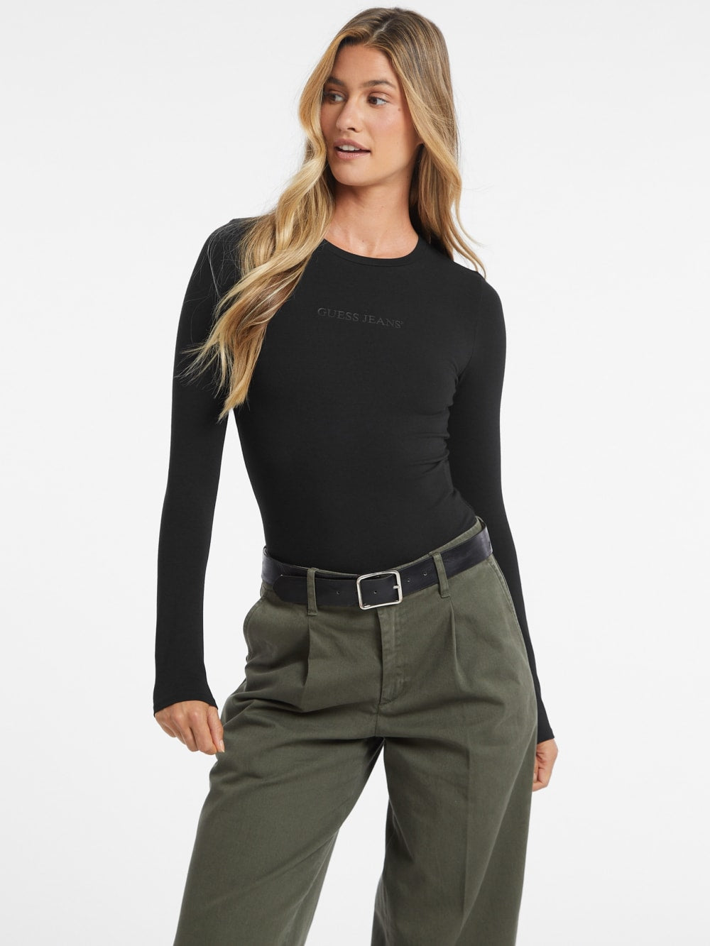 Embroidered Logo Bodysuit