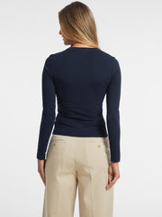 Slim Embroidered Long-Sleeve Tee