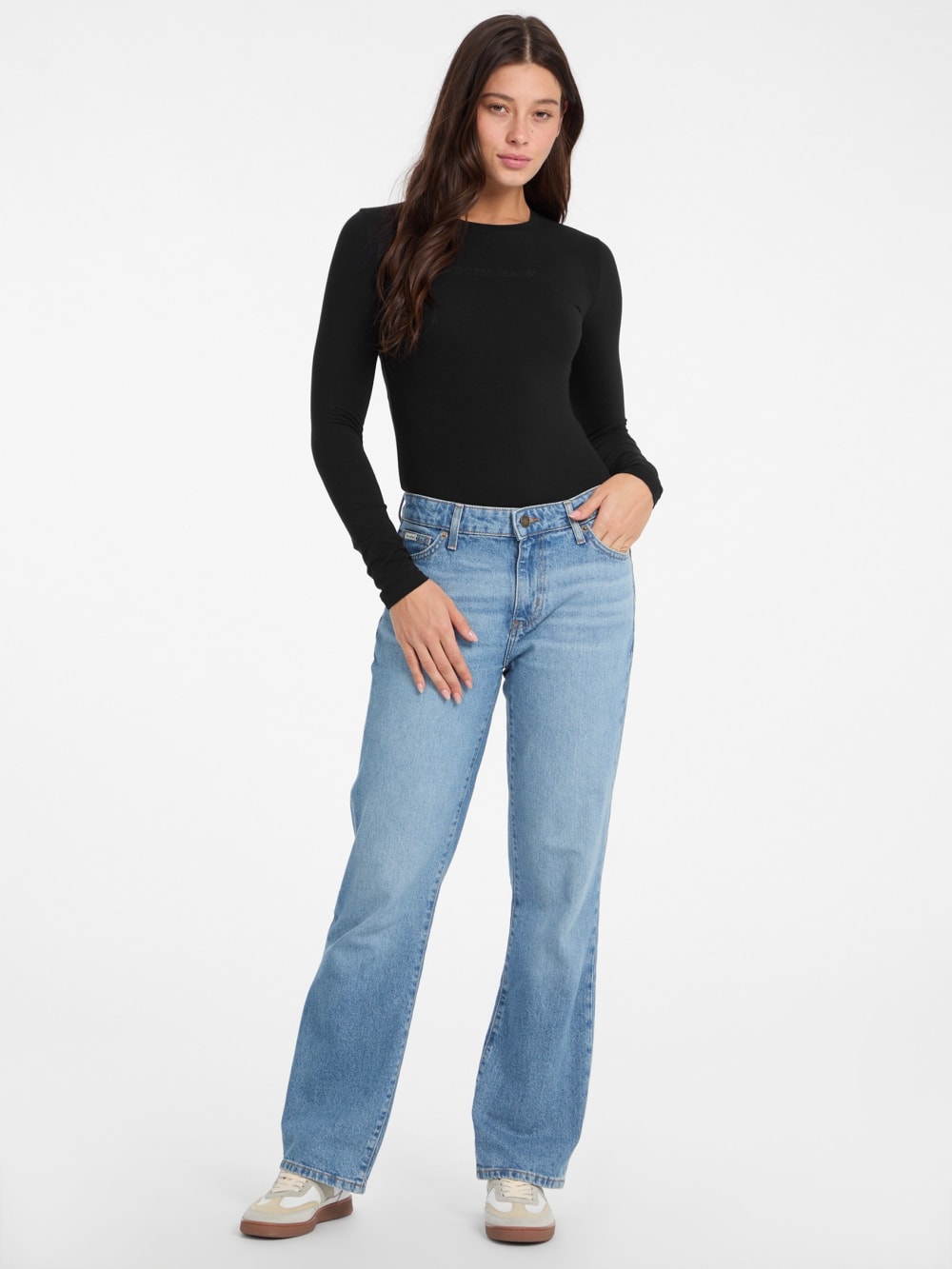Slim Embroidered Long-Sleeve Tee