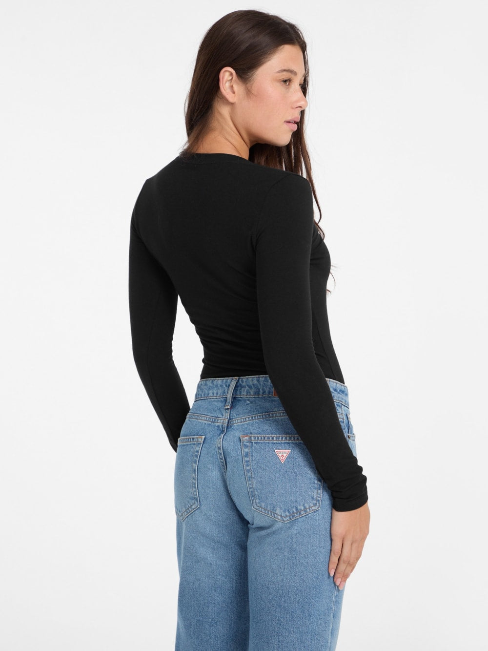 Slim Embroidered Long-Sleeve Tee