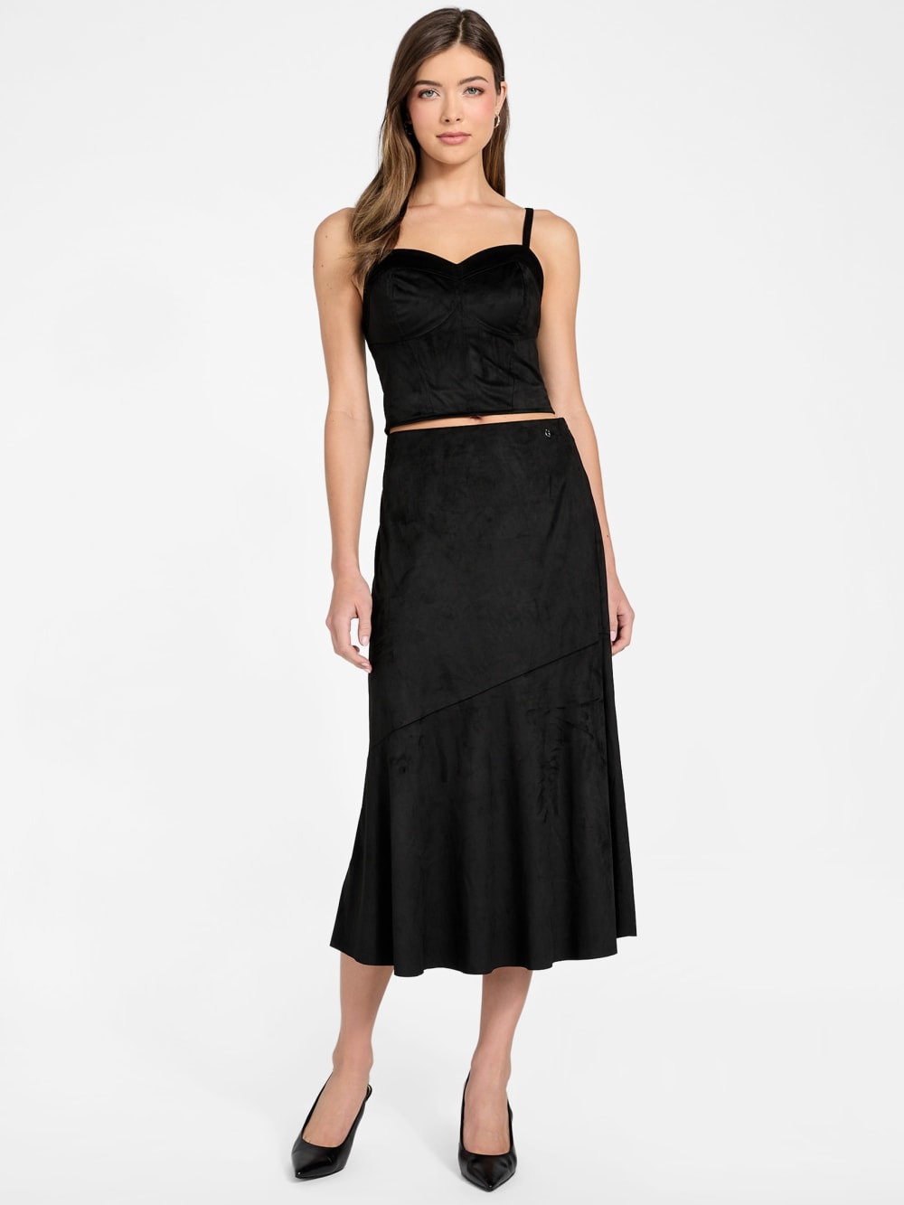 Eco Nunzia Faux-Suede Corset Top