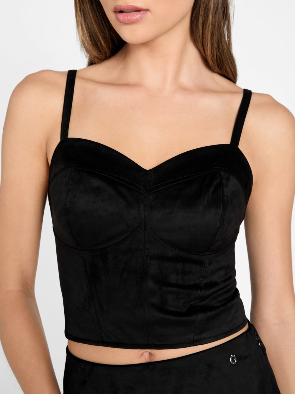 Eco Nunzia Faux-Suede Corset Top