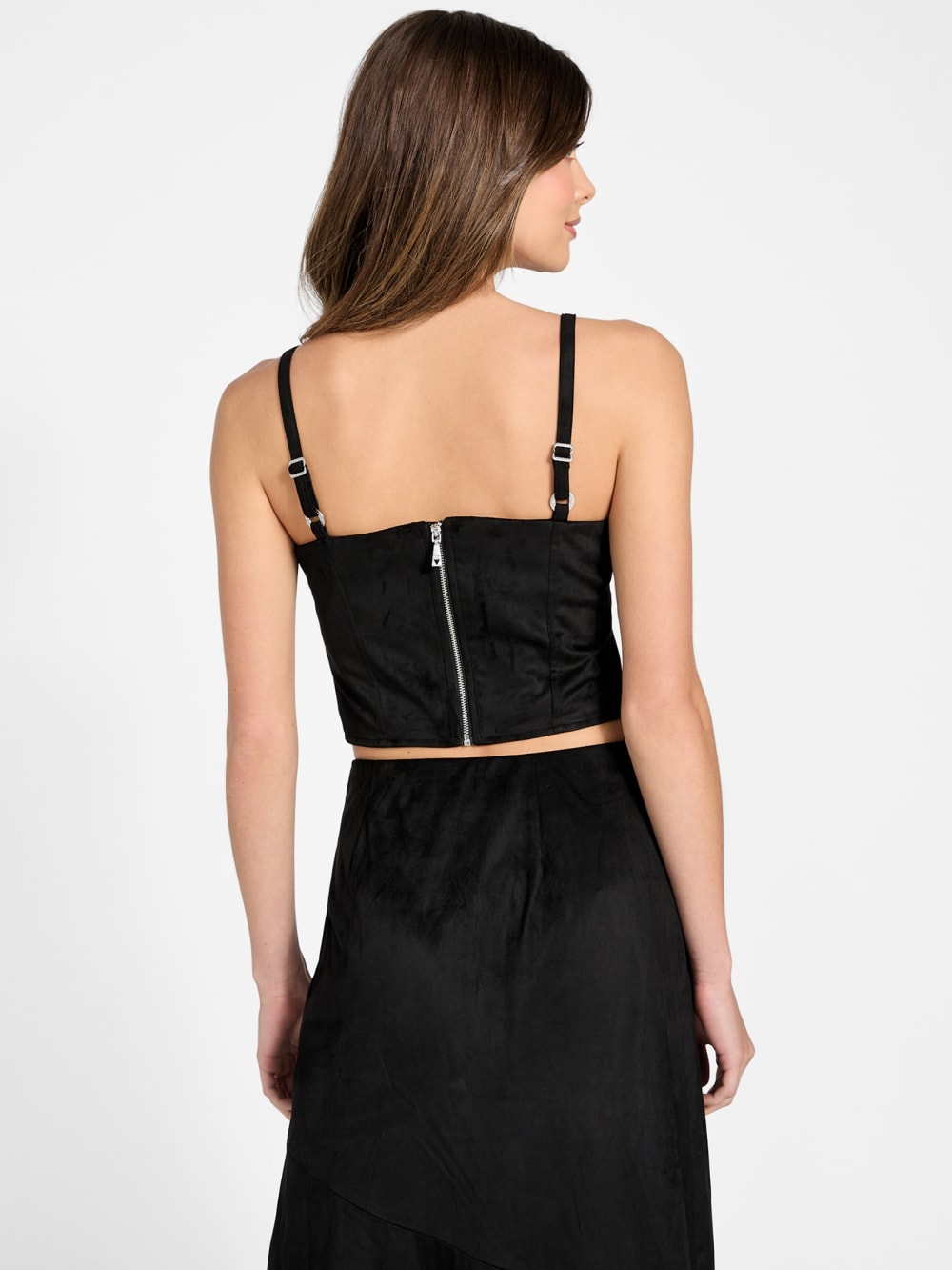 Eco Nunzia Faux-Suede Corset Top