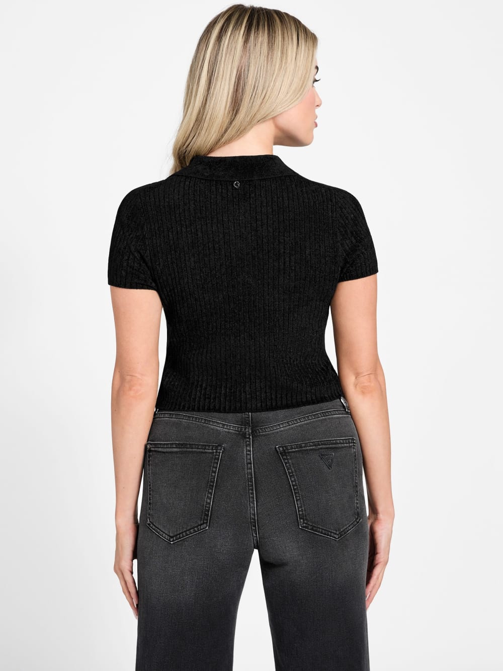 Mona Chenille Crop Polo
