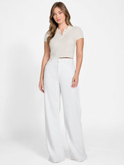 Mona Chenille Crop Polo