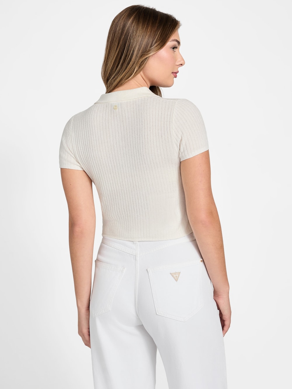Mona Chenille Crop Polo