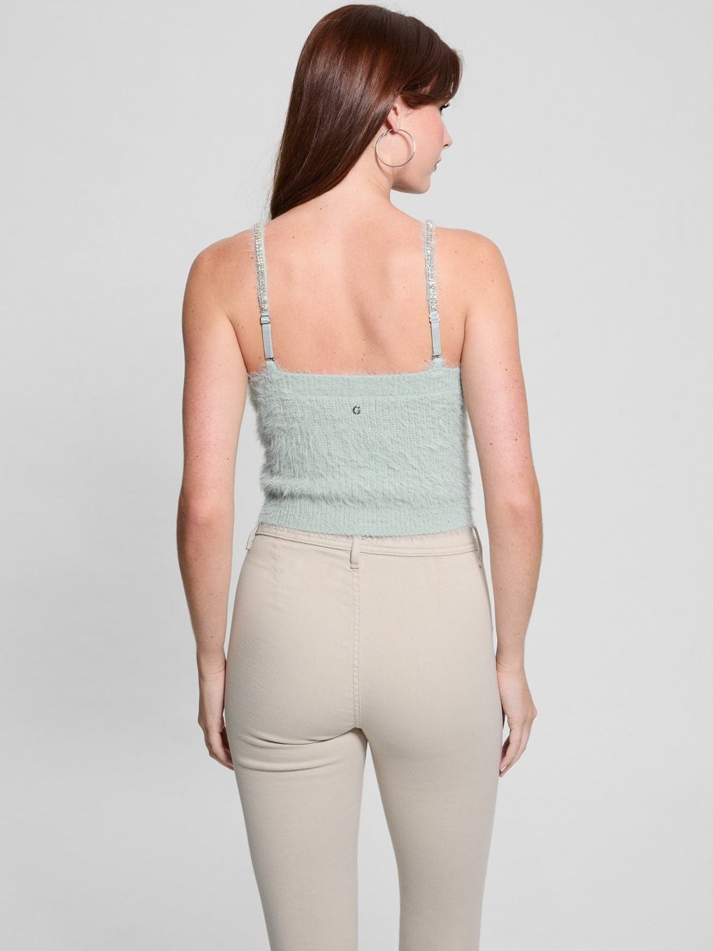 Keyla Fuzzy Sweater Crop Cami