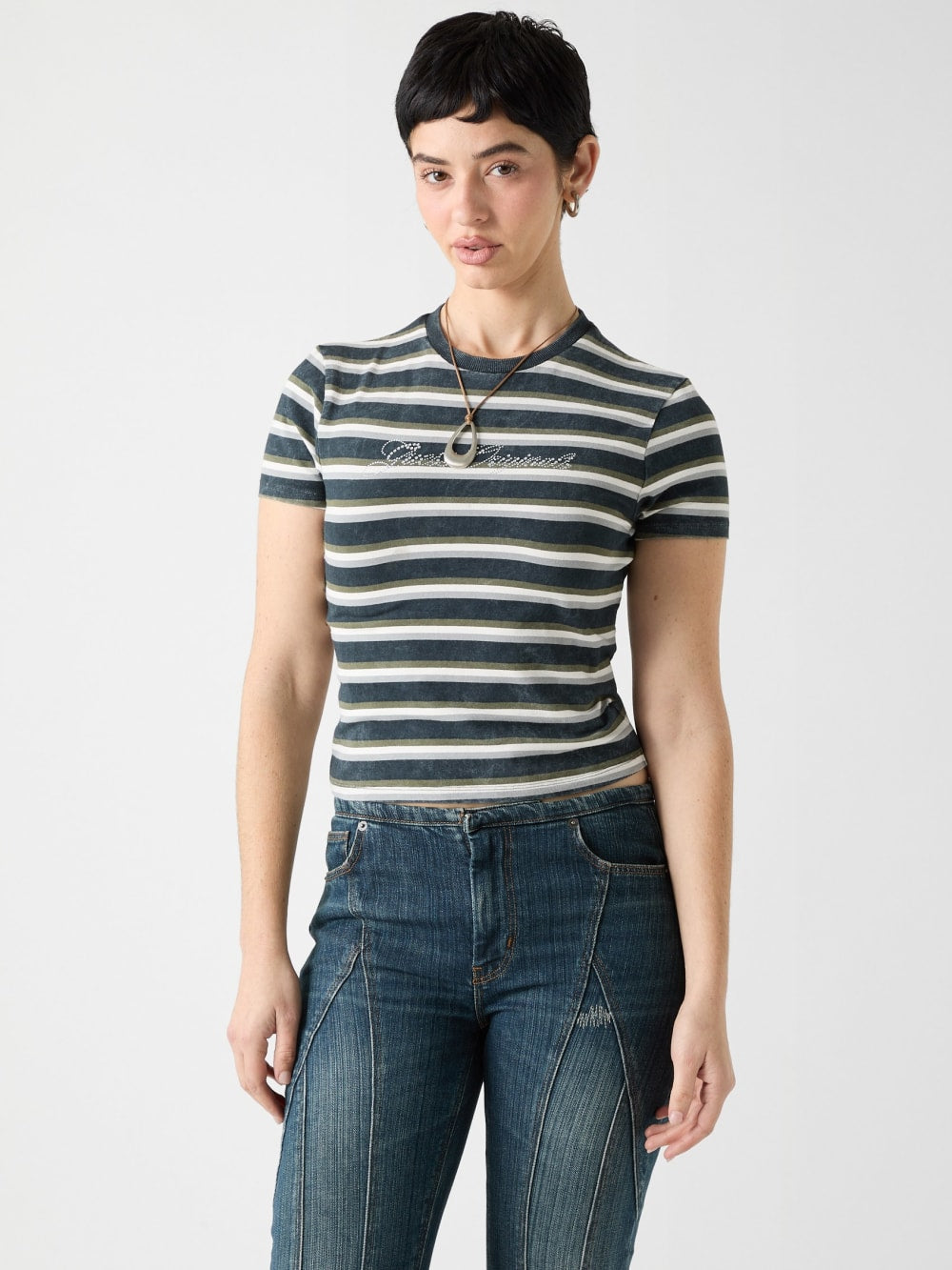 GUESS Originals Eco Striped Baby Tee