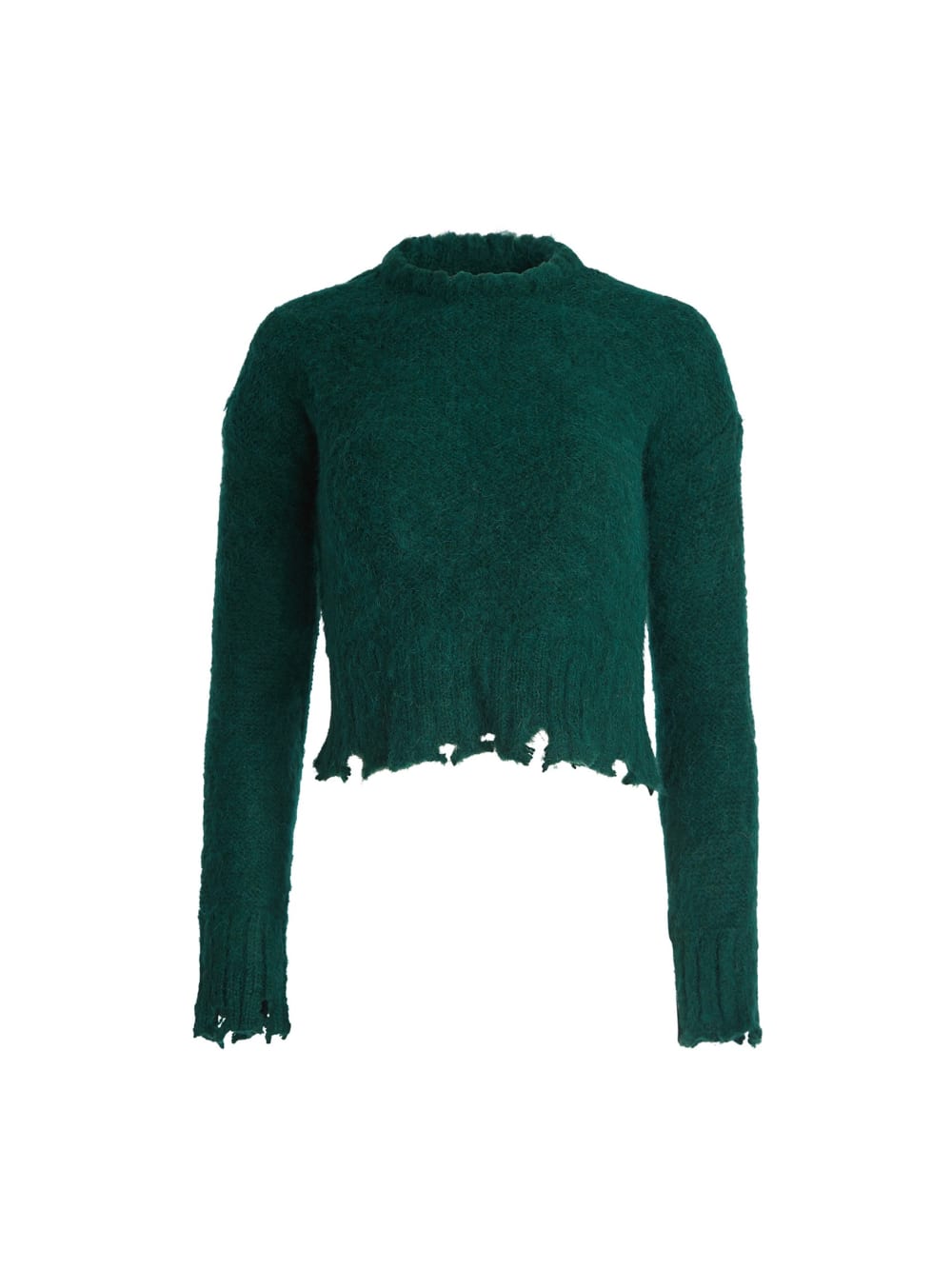 fuzzy crewneck sweater