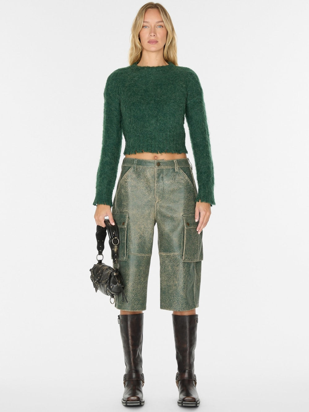 fuzzy crewneck sweater
