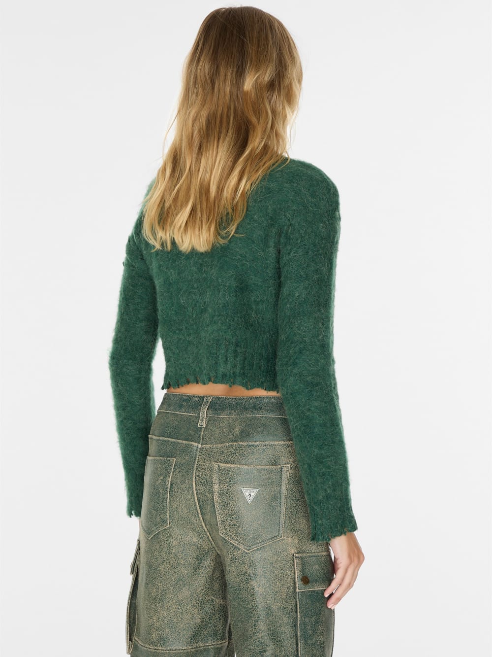 fuzzy crewneck sweater