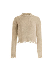 fuzzy crewneck sweater