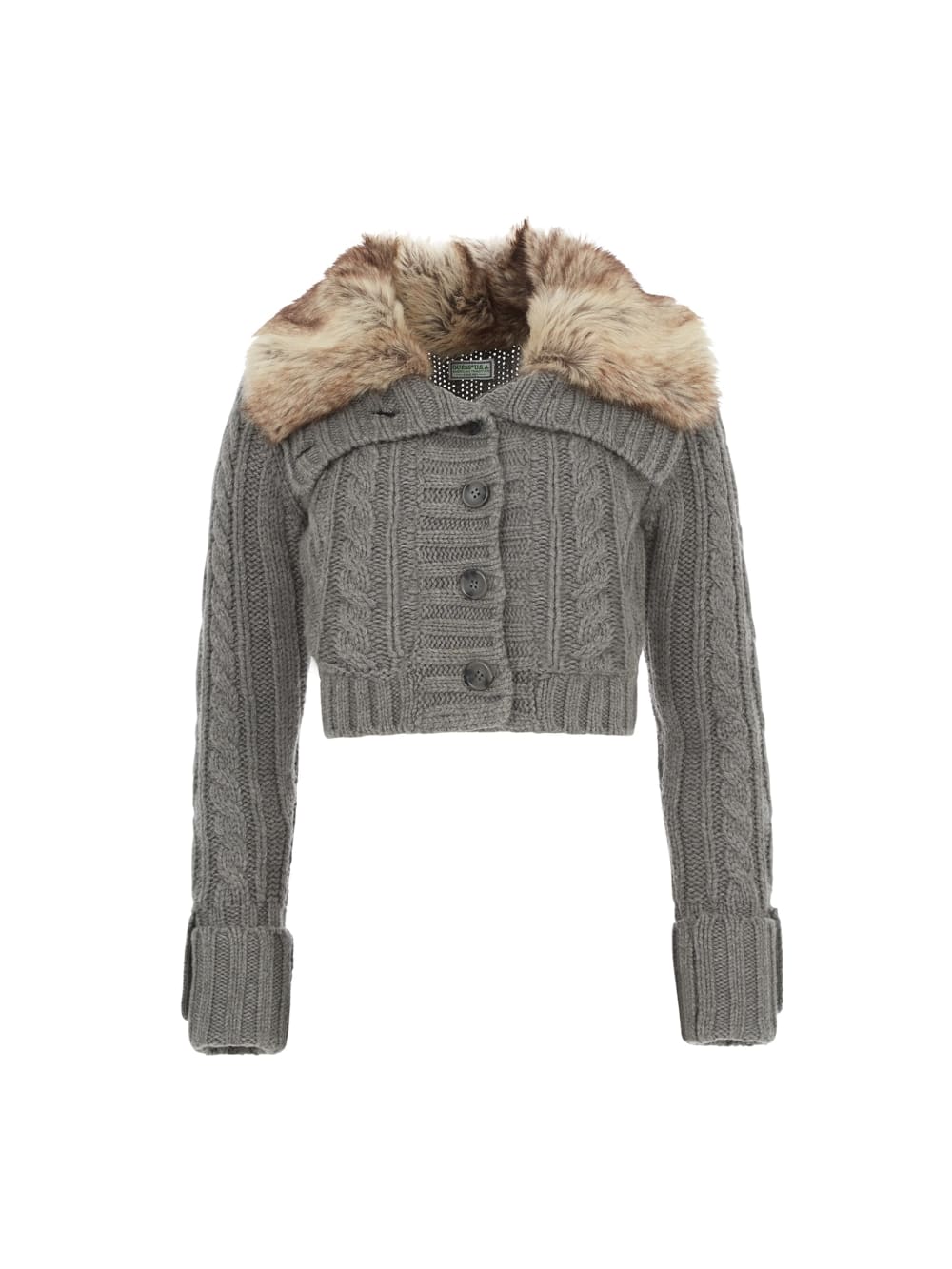 cable fur sweater