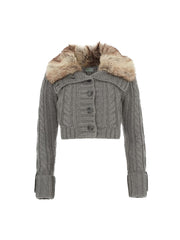 cable fur sweater