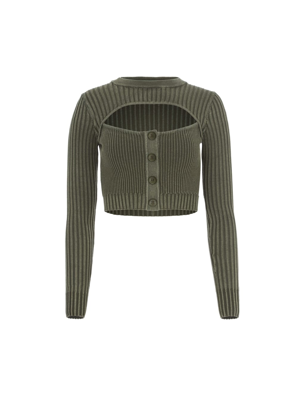long-sleeve layered sweater top