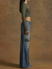 long-sleeve layered sweater top
