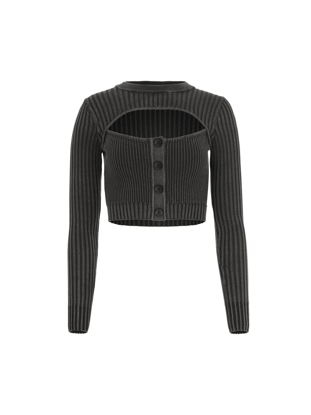 long-sleeve layered sweater top
