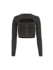 long-sleeve layered sweater top