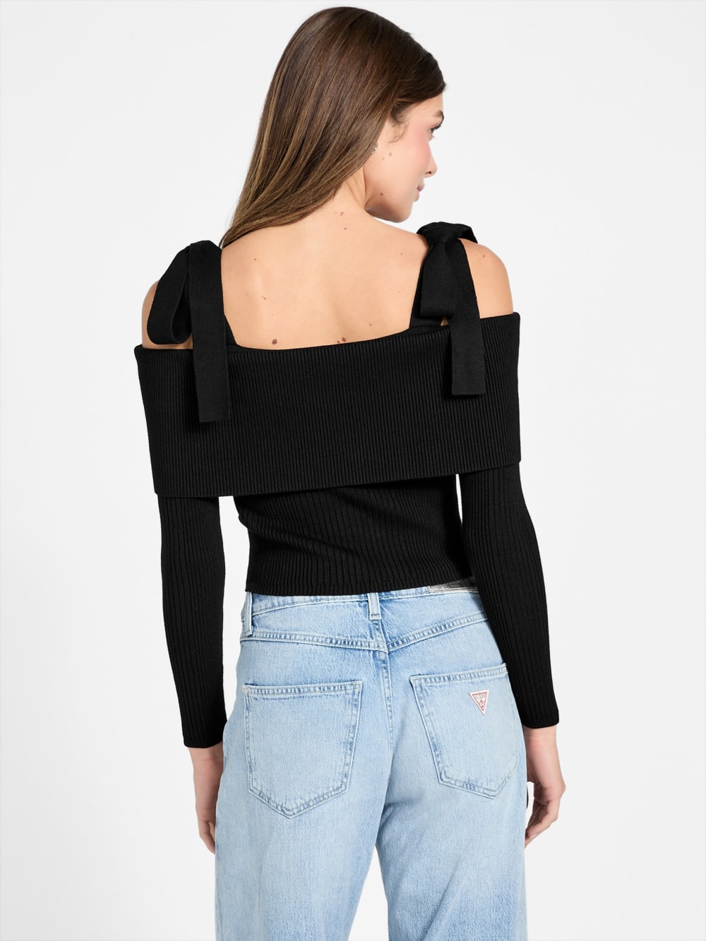 Shoulder bows sweater