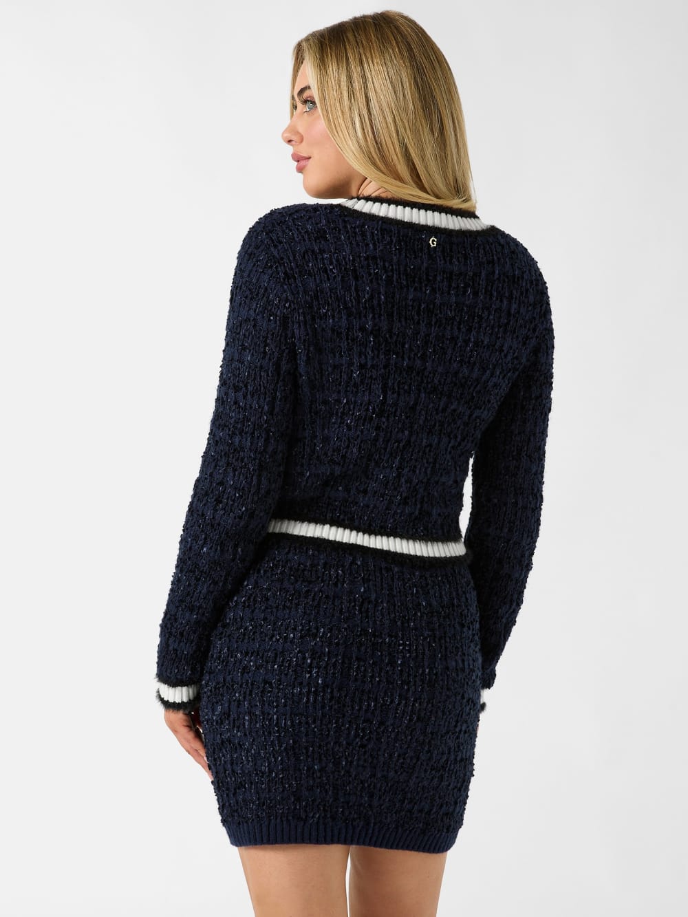 Textured knit cardigan