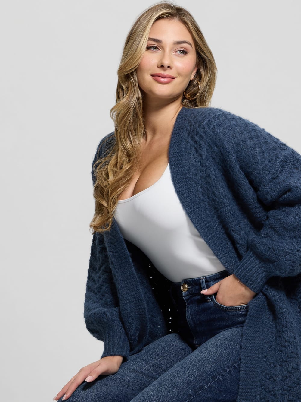 Eco Valeria Mixed Stitch Cardigan