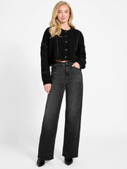 Kaori Wool-Blend Stitched Cardigan