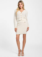Textured knit cardigan