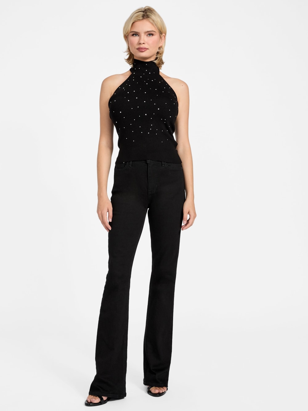 Eco Minara Rhinestone Sweater Top