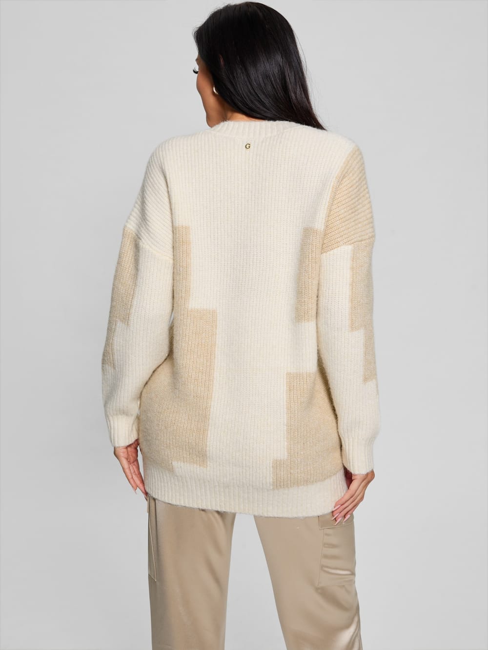 Intarsia Color-Block Sweater