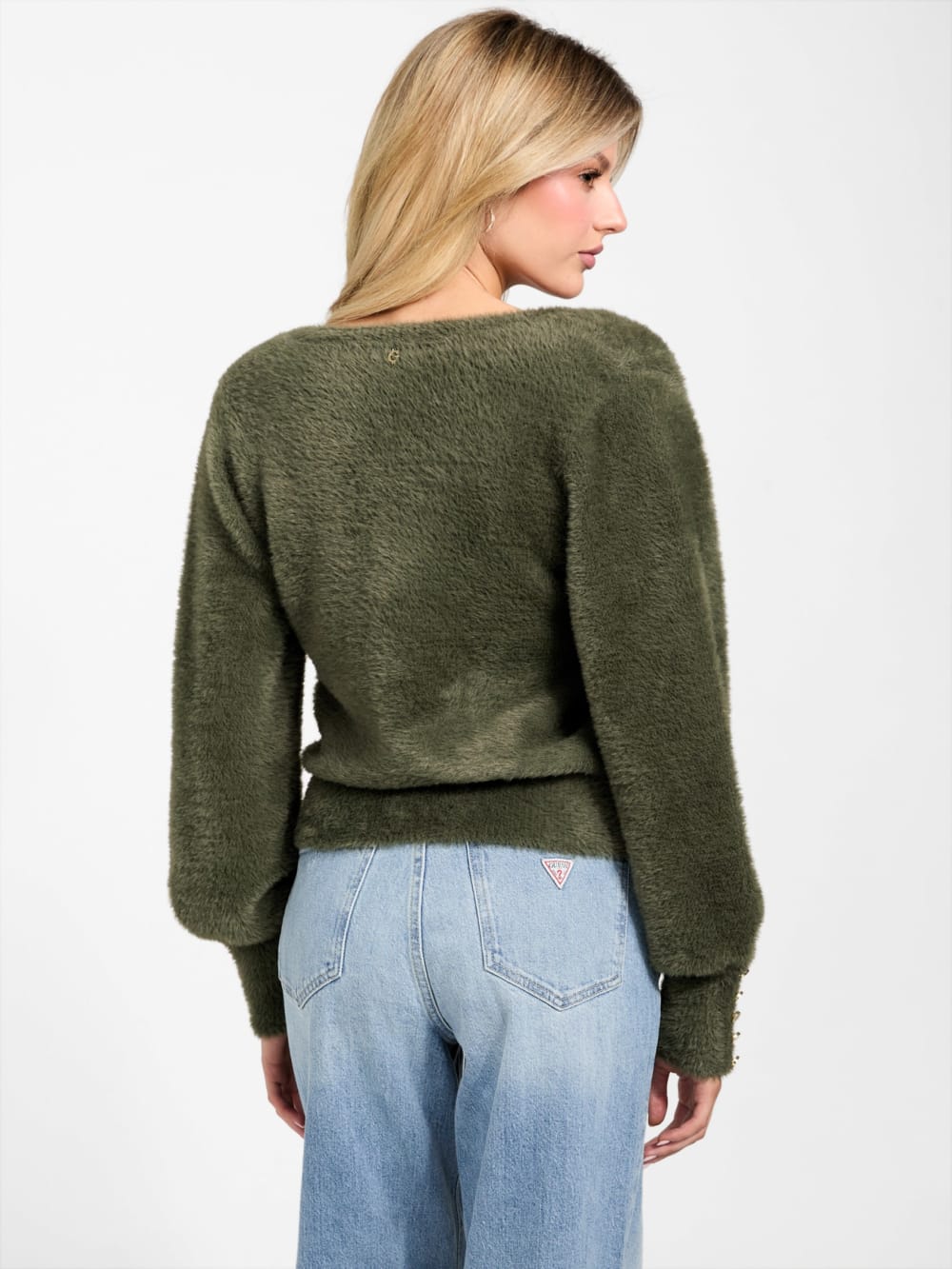 Niko Fuzzy V-Neck Sweater