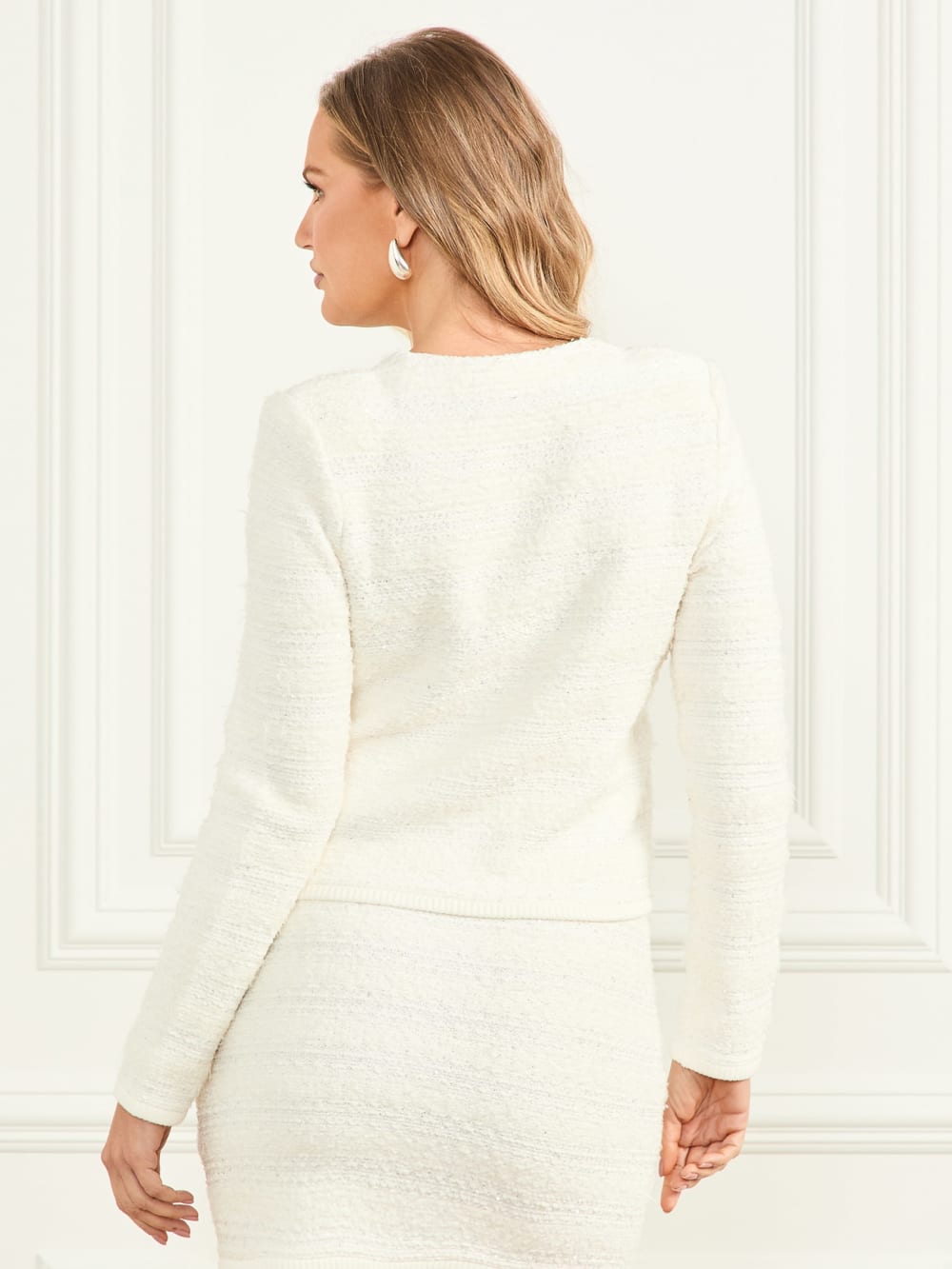 Eco Amelia Boucl  Cardigan Sweater