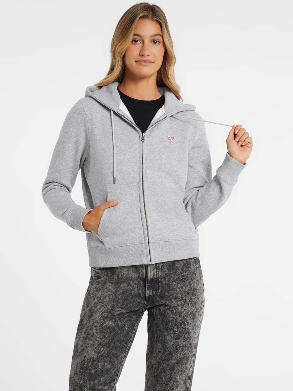 Mini Patch Zip-Up Sweatshirt