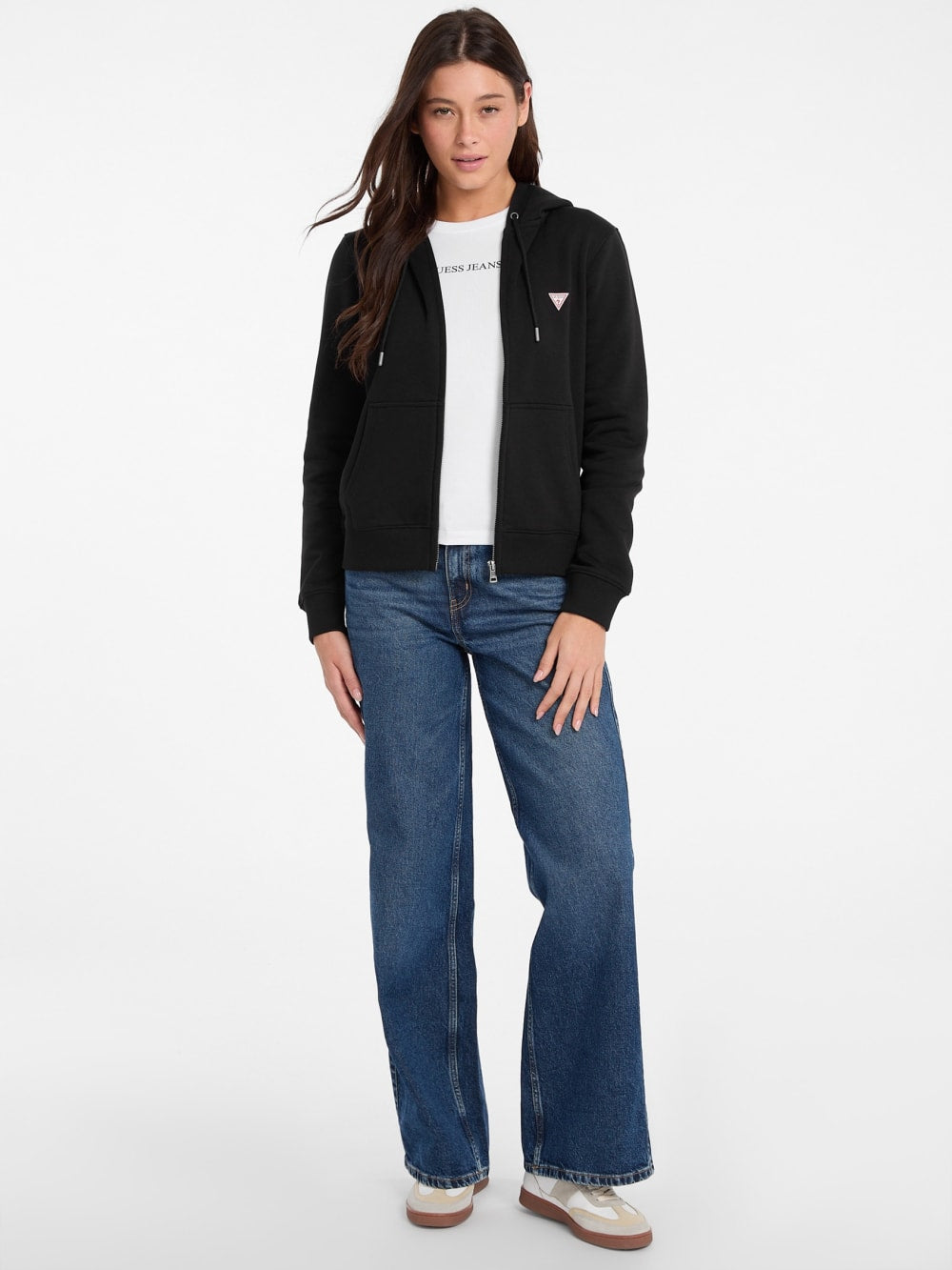 Mini Patch Zip-Up Sweatshirt