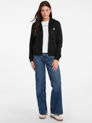 Mini Patch Zip-Up Sweatshirt