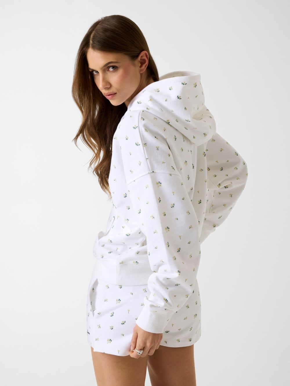 Printed hooded sweatshirt