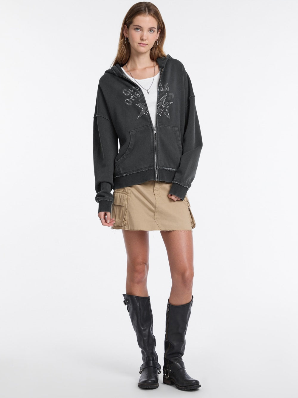 GUESS Originals Star Rhinestone Hoodie