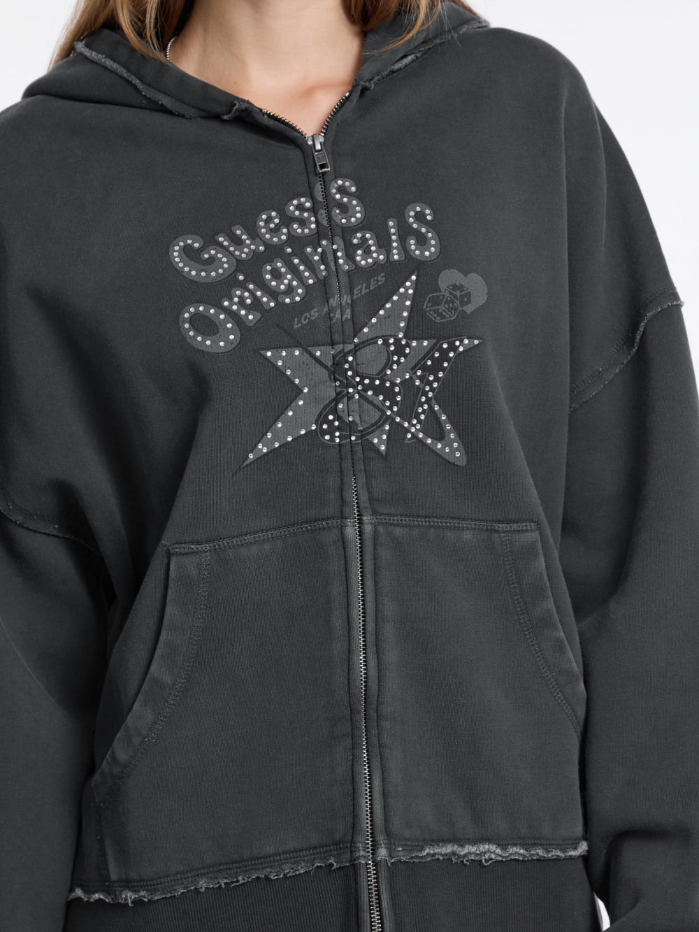 GUESS Originals Star Rhinestone Hoodie