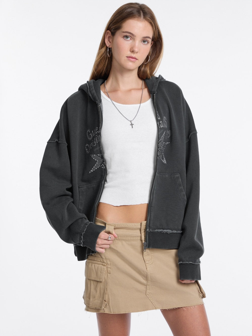 GUESS Originals Star Rhinestone Hoodie
