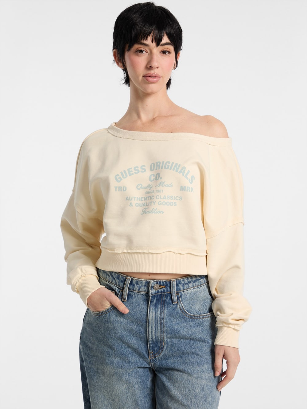 GUESS Originals Eco Boat-Neck Sweatshirt