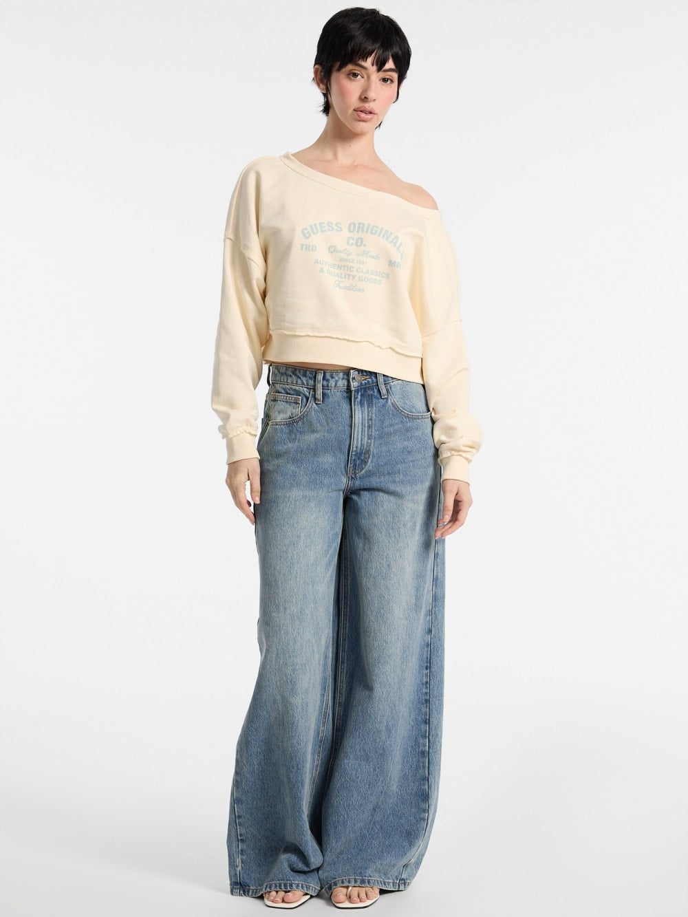 GUESS Originals Eco Boat-Neck Sweatshirt