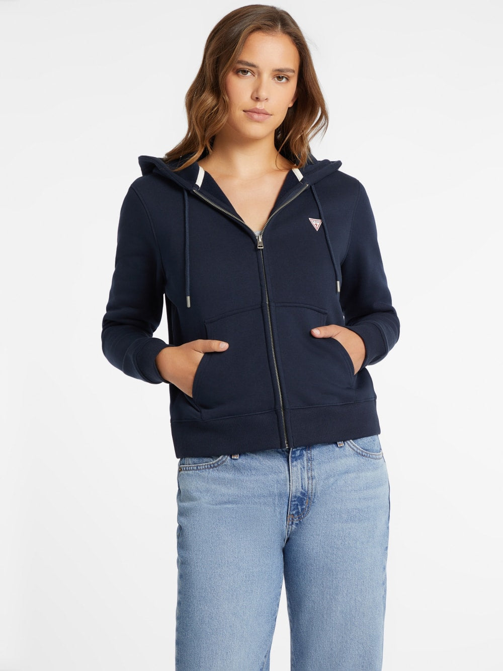 Mini Patch Zip-Up Sweatshirt