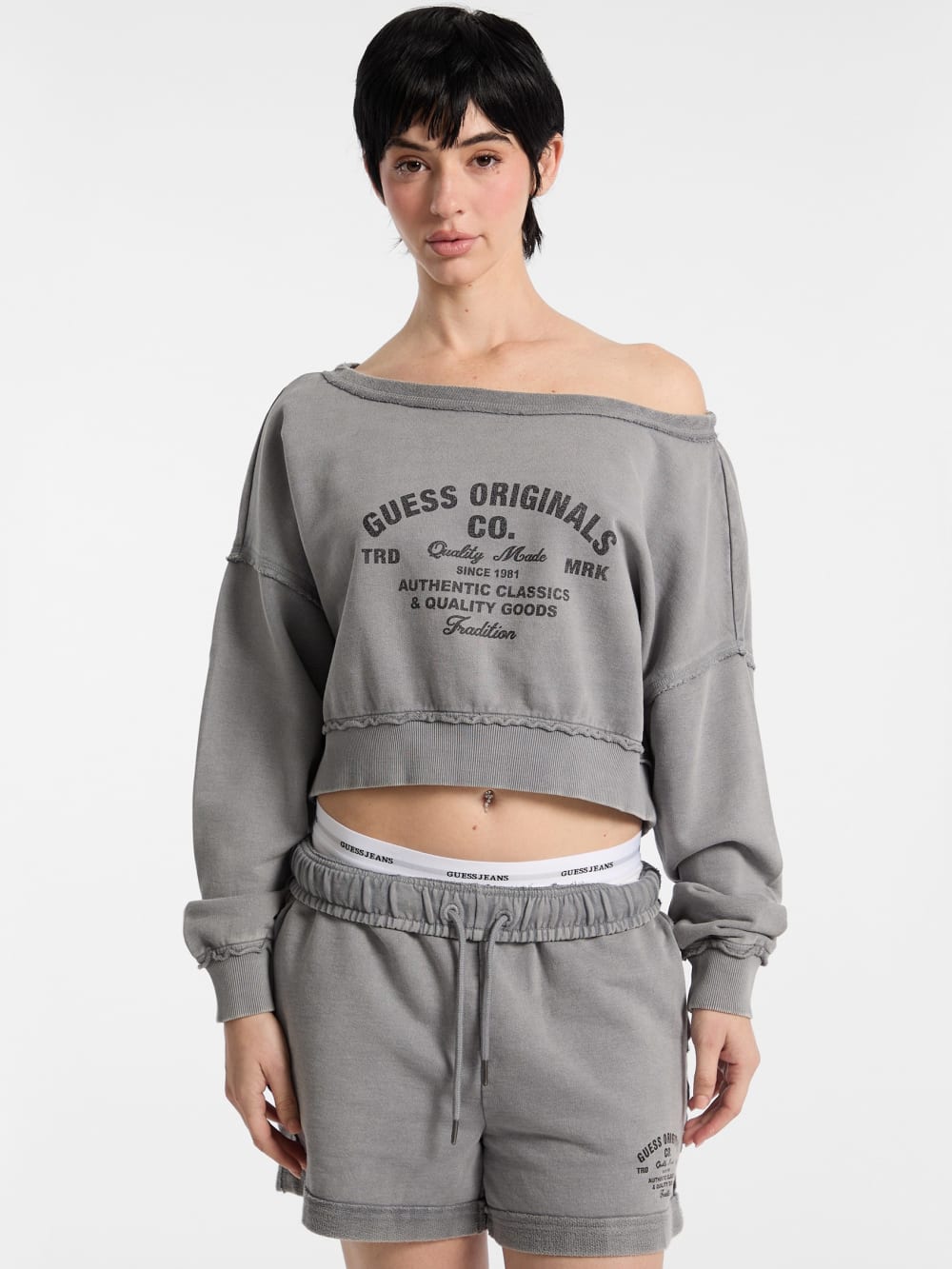 GUESS Originals Eco Boat-Neck Sweatshirt