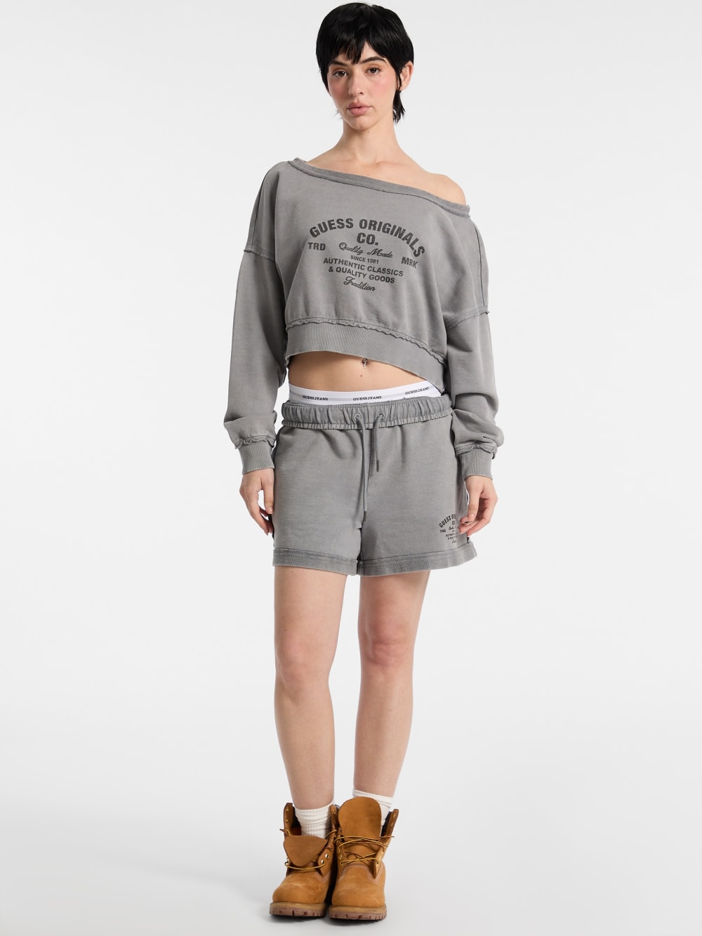 GUESS Originals Eco Boat-Neck Sweatshirt