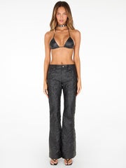 flared leather pants