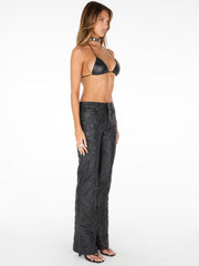 flared leather pants