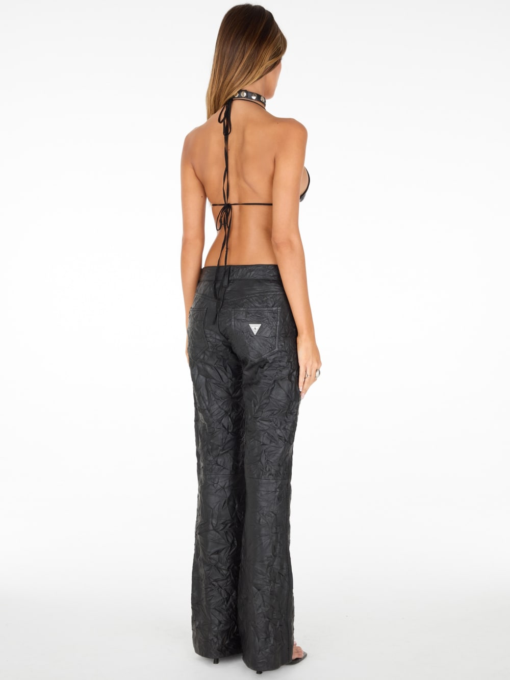 flared leather pants