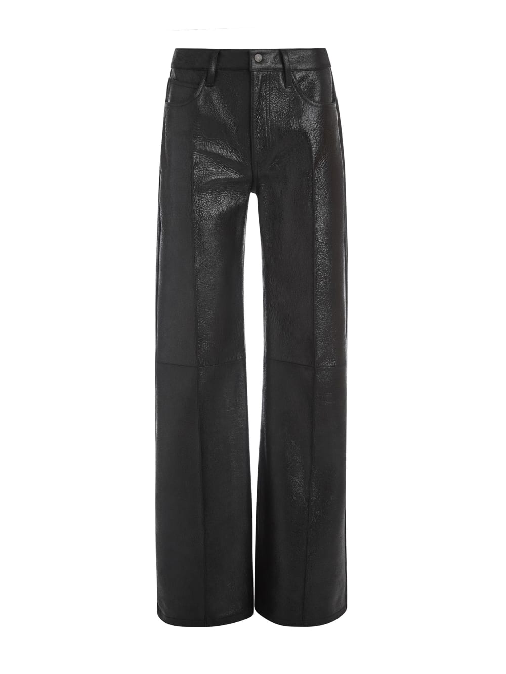 crackled leather pants